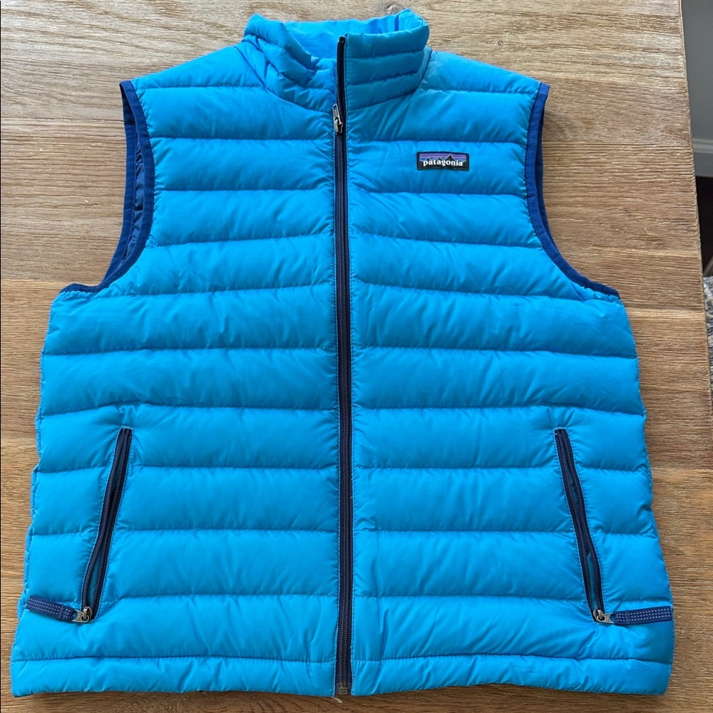 Patagonia Vibrant Blue Quilted Vest XL 14